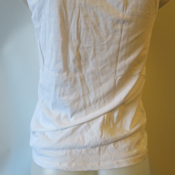 WOMENS PABLO WHITE/BLACK FEATHER PRINT TANK TOP S* - Picture 7 of 8